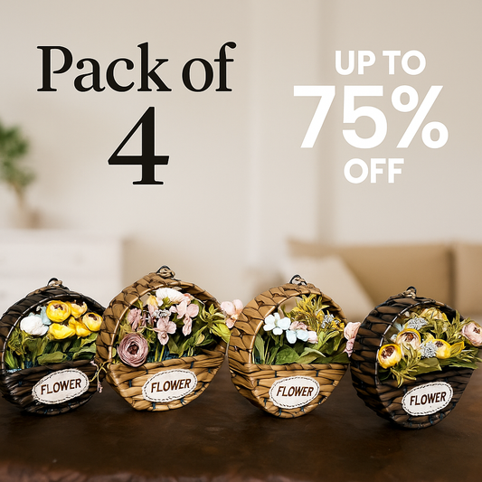 Handcrafted Basket with Artificial Flowers and 'I Love You' Design – Perfect for Gifting and Home Décor